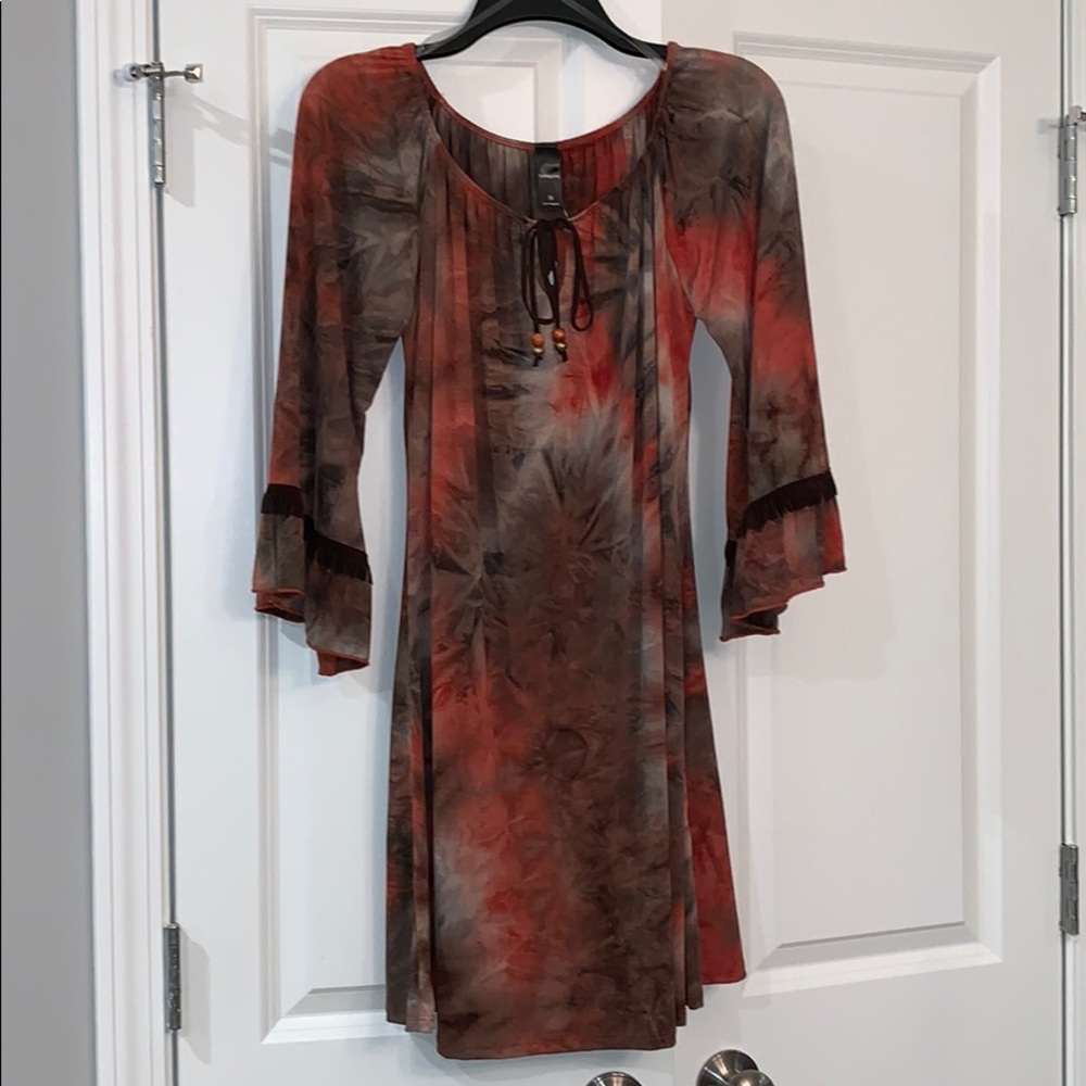 NWT! Tie Dye Fringe Dress